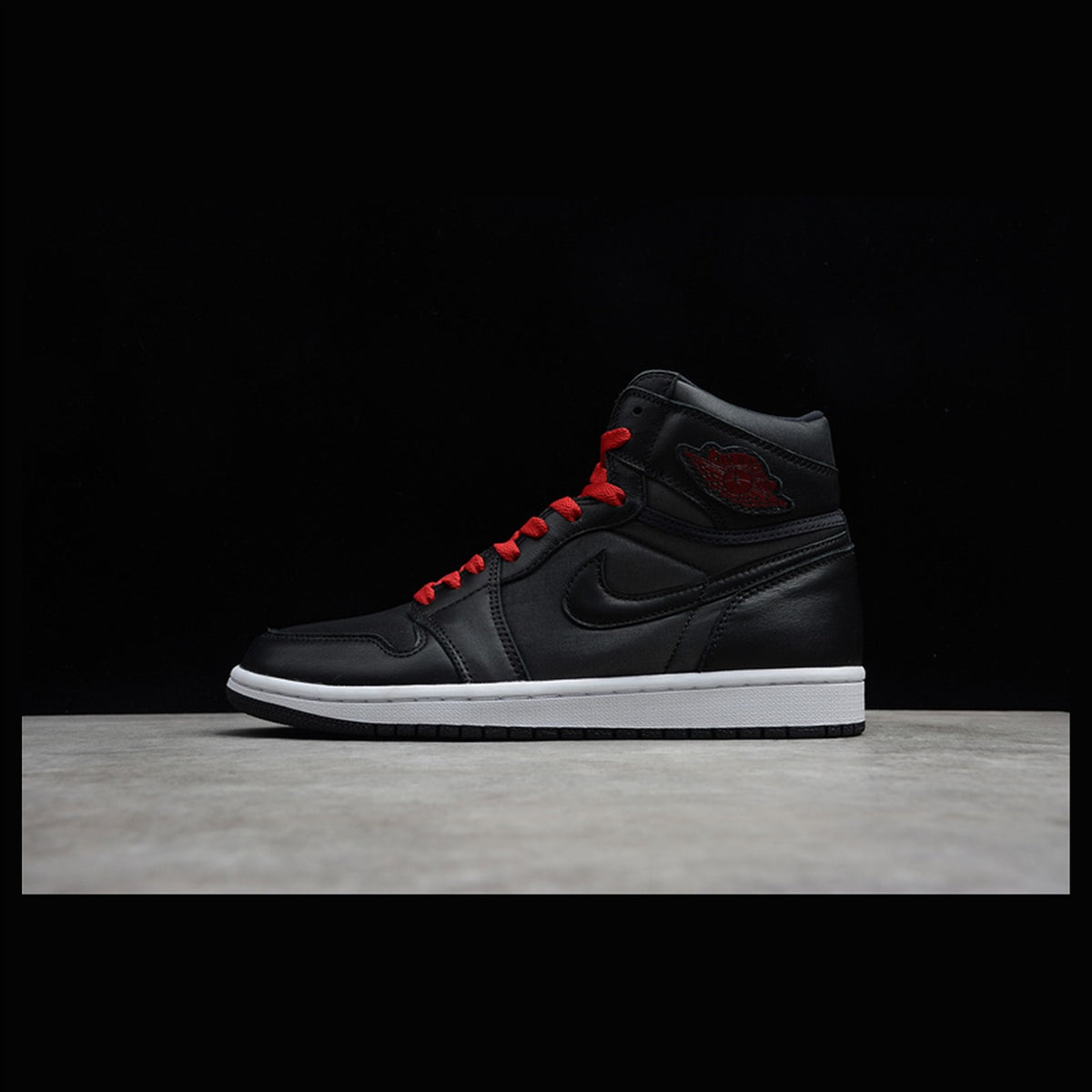 Air Jordan 1 Retro High OG Black Satin Gym Red